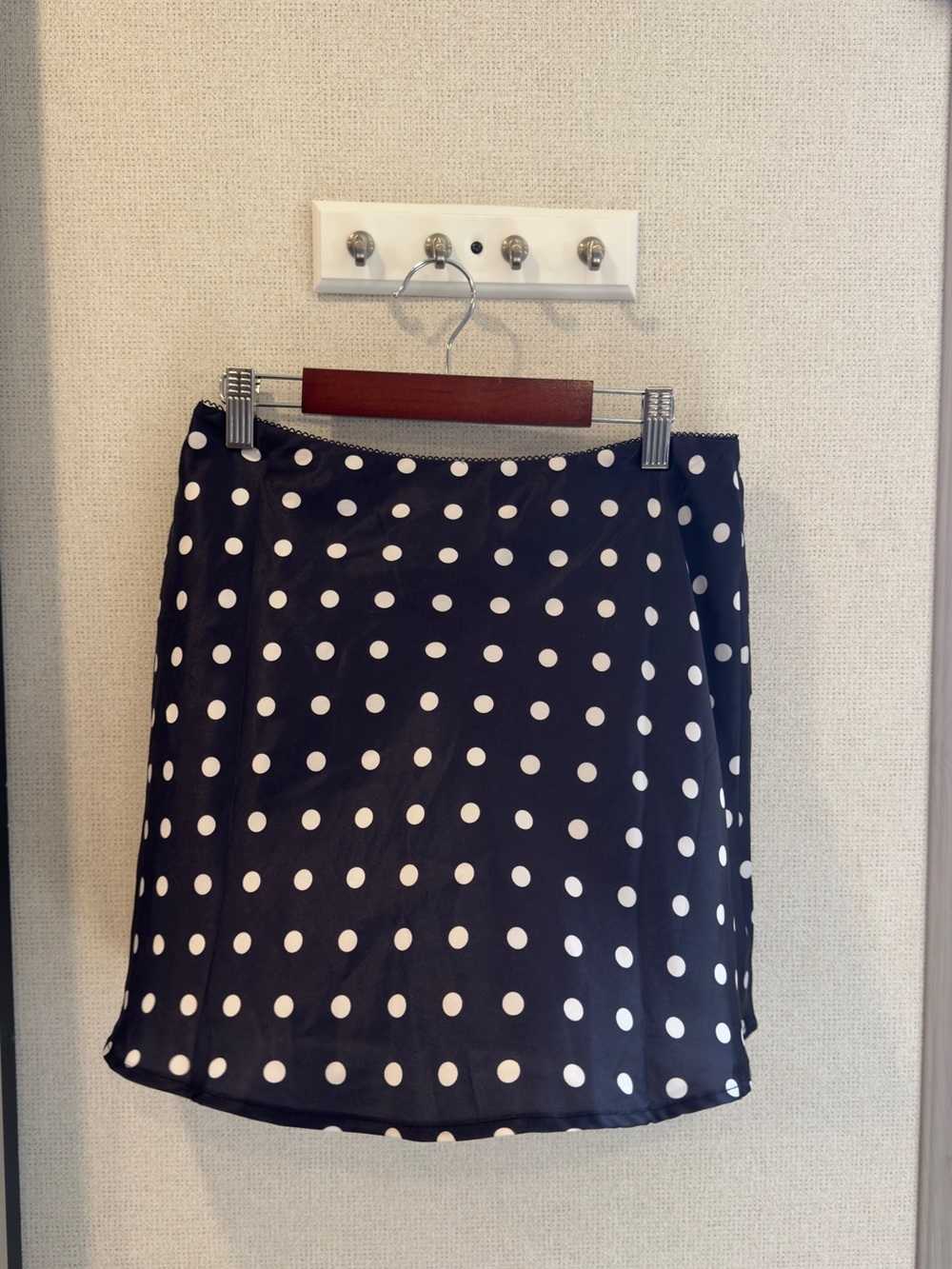 Black and White Polka Dot Mini Skirt